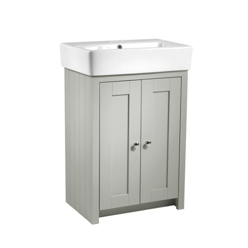 Distinct Chiltern 550 Fs 2-Door Basin Unit, Pebble Grey (Unit Only)