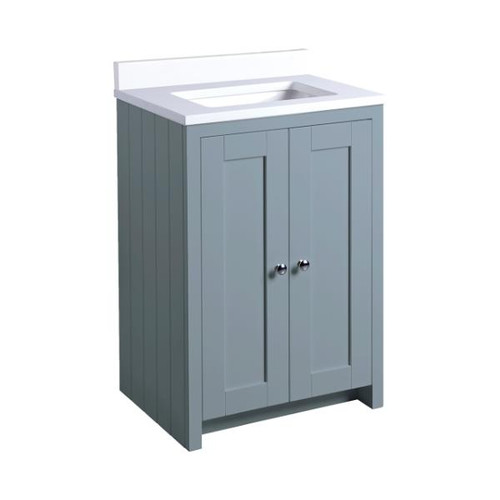 Distinct Chiltern 600mm 2-Door Basin Unit, Min Blue (Unit Only)