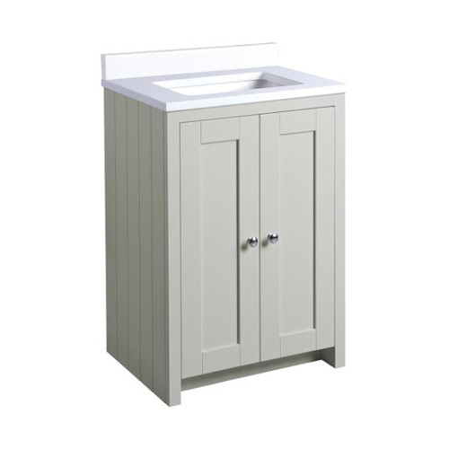Distinct Chiltern 600mm 2-Door Basin Unit, Peb Grey (Unit Only)