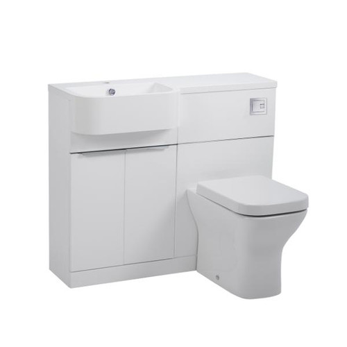 Distinct Tasman 1000mm BTW WC Unit, Left Handed, White (Unit Only)