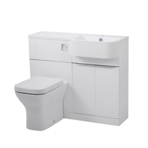 Distinct Tasman 1000mm BTW WC Unit, Right Hand, White (Unit Only)