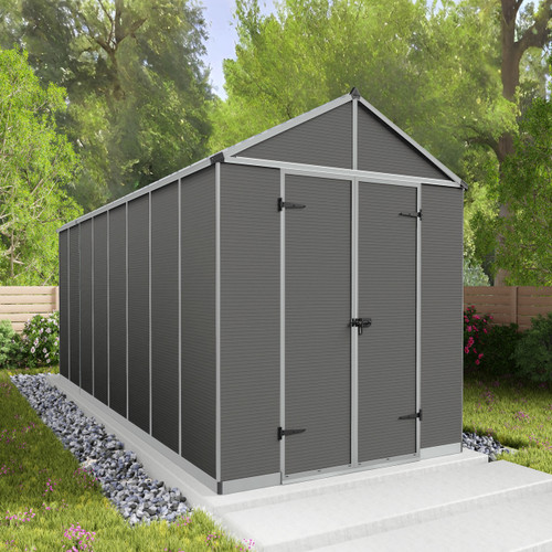 Rubicon Shed, 8ft x 20ft, Dark Grey