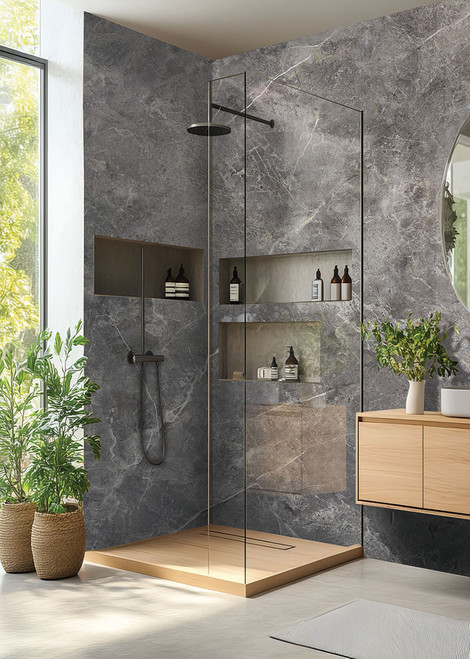 Durapanel Grey Bonito Gloss Large Corner Kit