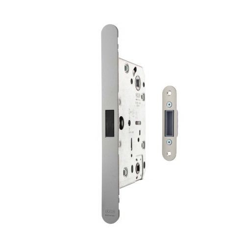 Agb Revolution Xt Magnetic Bathroom Lock, 60mm Backset, Satin Chrome