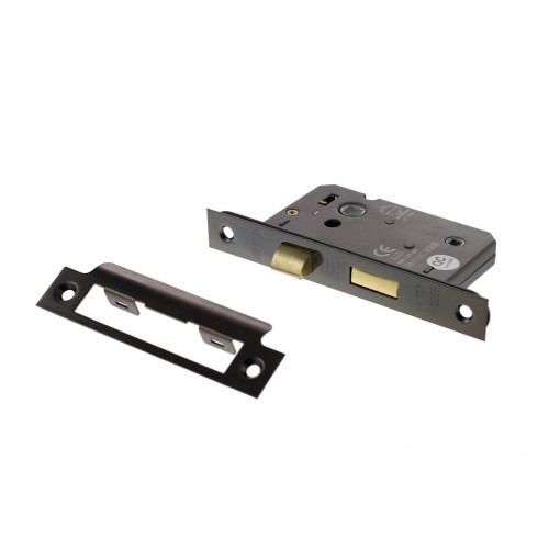 Atlantic Bathroom Lock, 3", Black Nickel