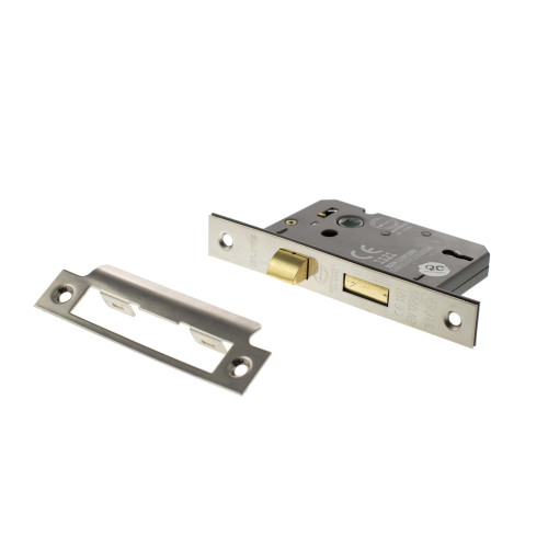 Atlantic 3 Lever Key Sashlock, 2.5", Polished Nickel