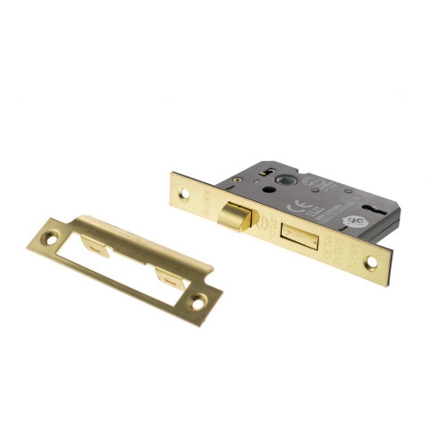 Atlantic 3 Lever Key Sashlock, 3", Polished Brass