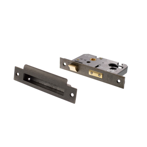 Atlantic Euro Sashlock, 3", Distressed Silver