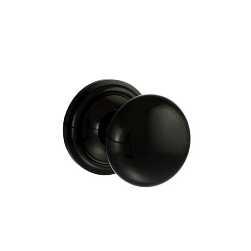 Old English Harrogate Brass Mushroom Mortice Knob, Black Nickel