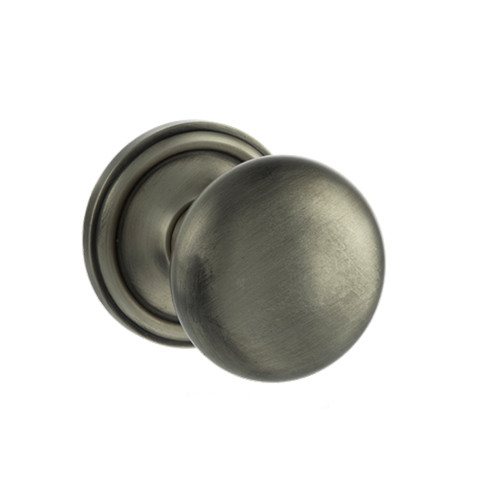 Old English Harrogate Brass Mushroom Mortice Knob, Matt Gun Metal