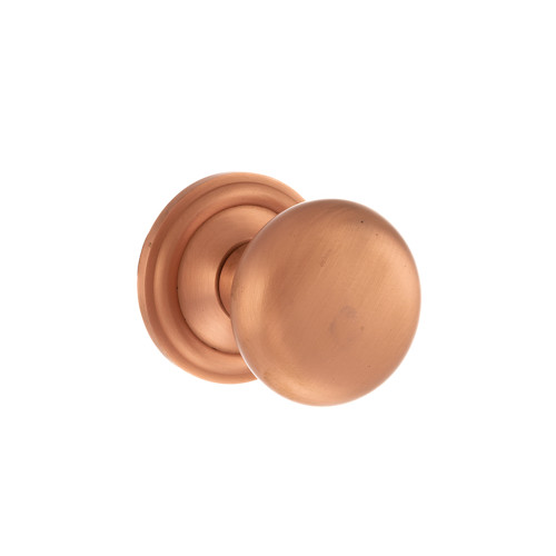Old English Harrogate Brass Mushroom Mortice Knob, Urban Satin Copper