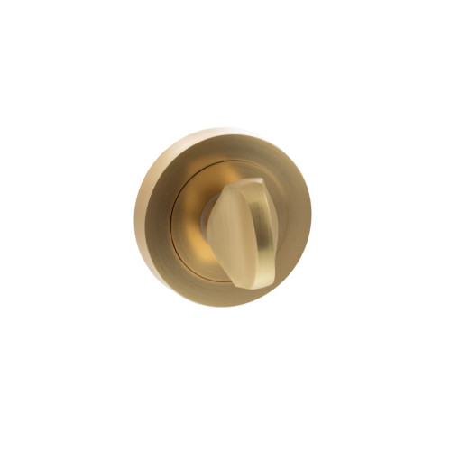 Status Wc Turn And Release On Round Rose, Satin Brass