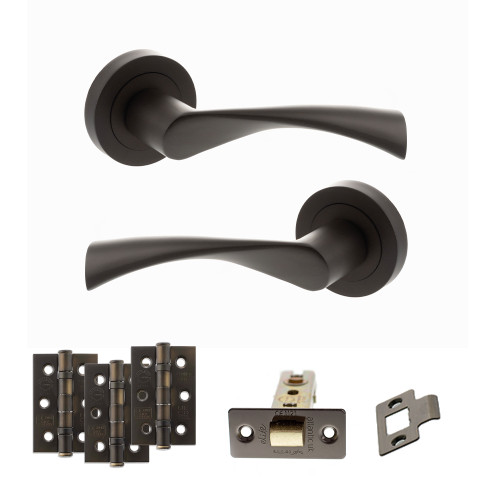 Colorado Door Handle Pack, 3" Ce Latch, 3" Fire Hinges x 3