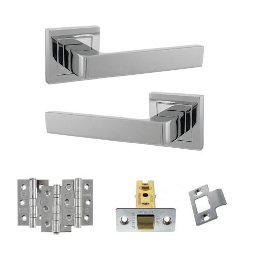 Montana Door Handle Pack, 3" Ce Latch, 3" Fire Hinges x 3