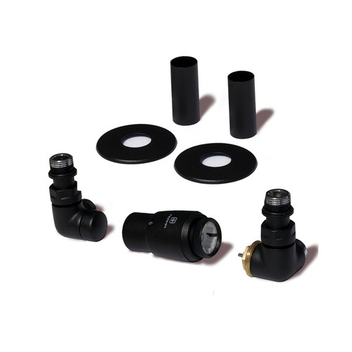Vision Sets Of Valves With 3 Axis Corner Trvs, 50mm Pipe Masking Set 185x90x60, Heban Black