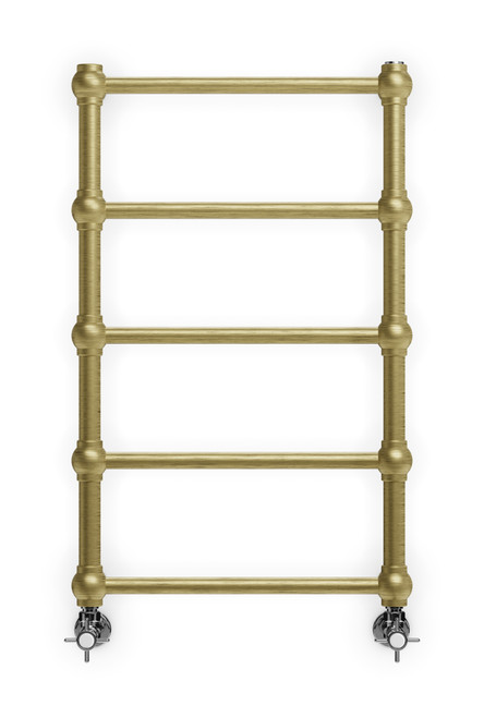 Smooth Texture Heated Towel Rail 800x504x102 Brushed Brass