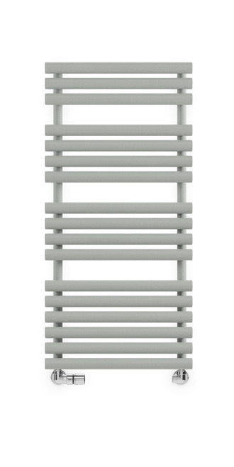 Rolo Heated Towel Rail, 40mm Diameter Bars 1085x520x127 Salt n Pepper