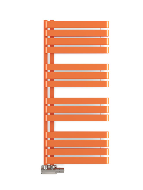 Smooth Matt Orange Heated Towel Rail 1110x500x112 RAL 2003 (Matt) Orange