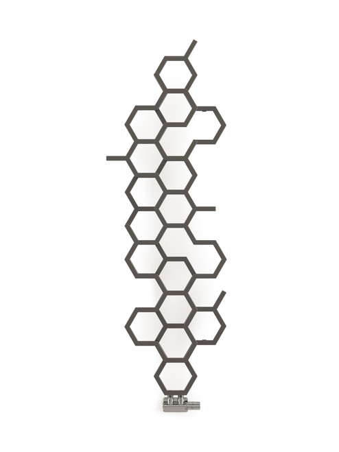 Smooth, Silk, Grey, Designer Radiator - Hex 1700x573x140 Sparkling Grey