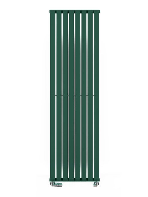 Smooth Matt Green Designer Radiator With Double Layered Bars 1800x525x100 RAL 6028 (Matt) Green