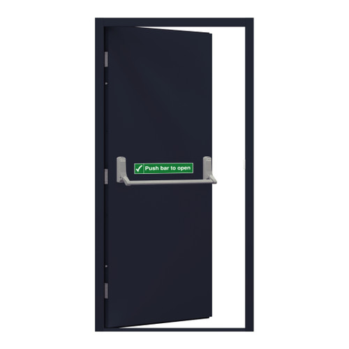 Budget Fire Exit Door, 990mm x 2095mm, Anthracite Grey, Left Hand External Open