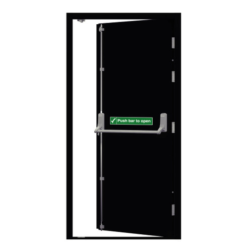 Security Fire Exit Door Single 990mm x 2095mm Right Hand, External Open
