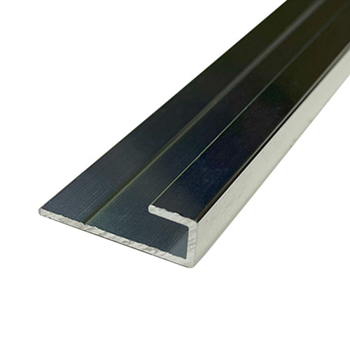Wetwall Tile End Cap, Polished Silver, 2450mm