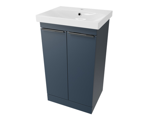 Distinct Cranborne 500mm Two Door Basin Unit, Dark Blue (Unit Only)
