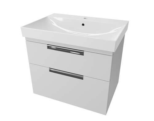 Distinct Dedham Basin Unit, 600mm W, 2 Drawer, White (Unit Only)