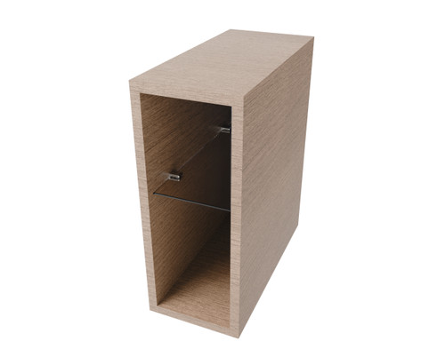 Distinct Dedham 200mm Wall Mounted Open Storage, Swiss Oak