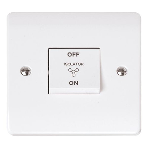 Click Fan Isolator Switch, 10a, White