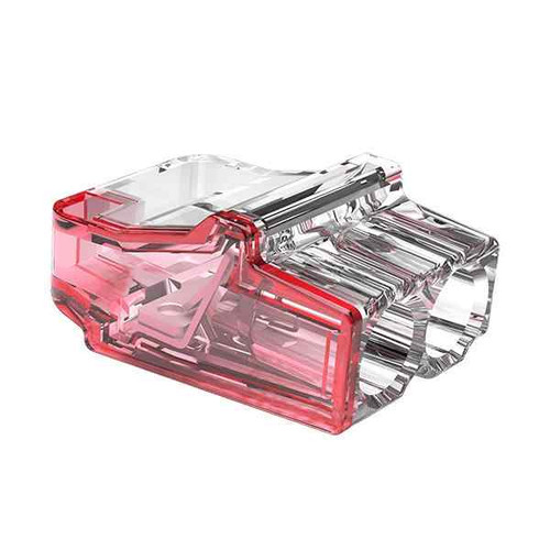Unicrimp 2 Port Push In Connector, 24a, Red, Pack of 100