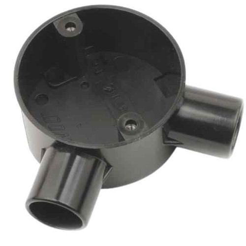 Univolt 20mm White Pvc Angle Terminal Box