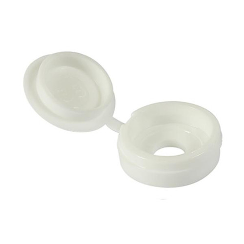 Hinged Cover Caps No.6-10, White, 100 Pieces