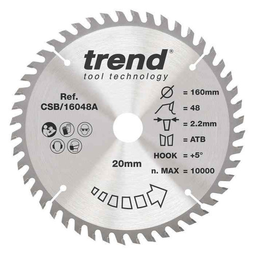 Trend Craft Saw Blade, 160mm x 20mm, 48T