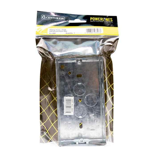 Metal Knockout Box, 35mm, 2 Gang