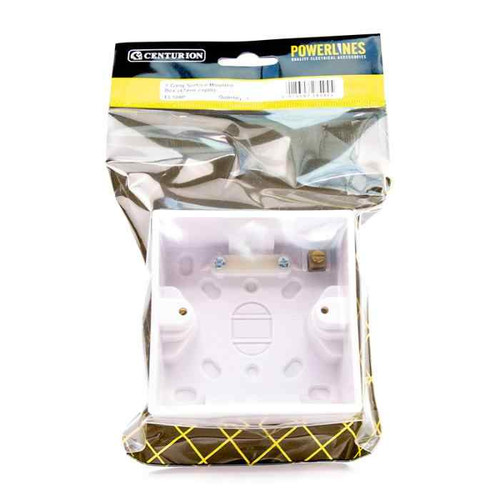 Plastic Pattress Box, 47mm, 1 Gang