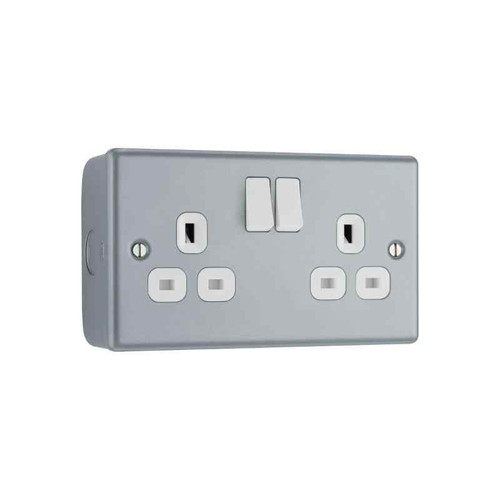 Switched Socket, Metal Clad, 2 Gang