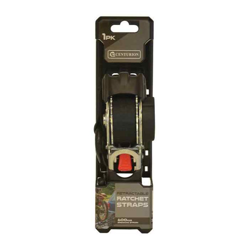 Centurion Retractable Ratchet Tie Down, 600kg, 3m
