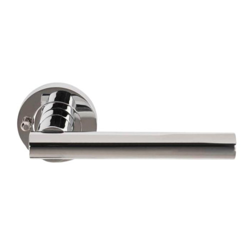 Dale Sultan Lever Round Rose Privacy Set, Polished Chrome