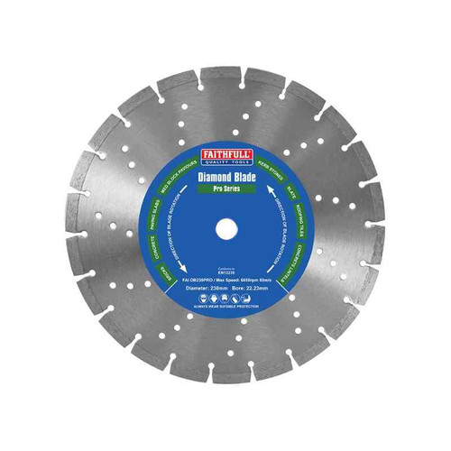 Faithfull Professional Diamond Blade, 230mm x 22mm