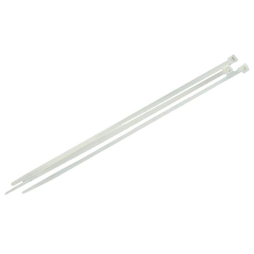 Faithfull Cable Ties, 250mm, Pack of 100, White