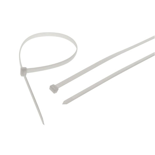 Faithfull Cable Ties, 600mm, White (Pack Of 10)