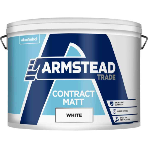 Armstead Trade Contract Matt Emulsion, White, 15l