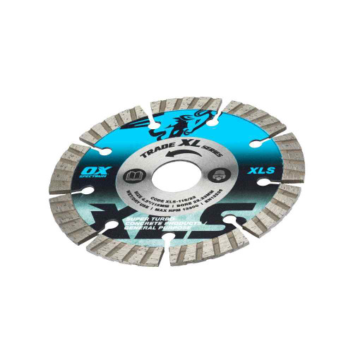 Ox Trade Xl Super Turbo Segment Diamond Blade, 115mm