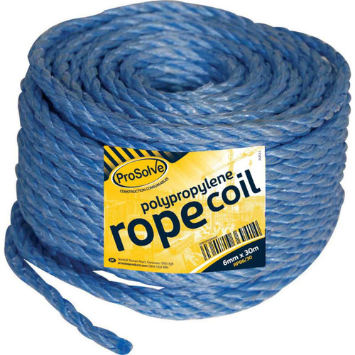 Polypropylene Rope Coil, 6mm x 30m