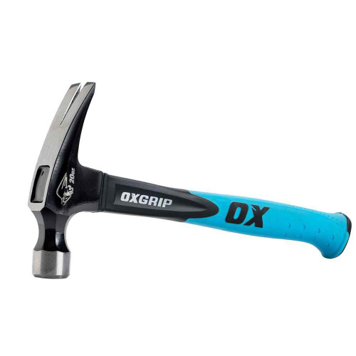 Ox Trade Fibreglass Handle Claw Hammer, 567g