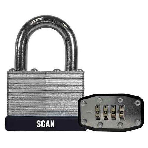 Scan Laminated Steel Combination Padlock, 50mm