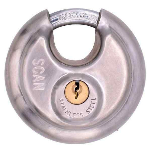 Scan Stainless Steel Disk Type Padlock, 70mm