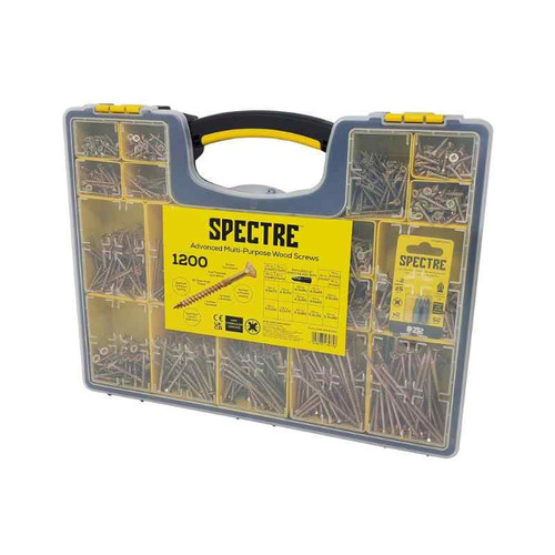 Spectre Advanced Multi-Purpose Woodscrews Assorted, 1200 Pack